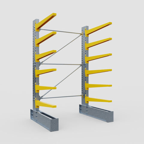 Cantilever Rack - Single Sided - Heavy Duty - Powder Coated - Full Bay - Height 3048mm