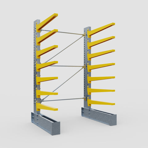 Cantilever Rack - Single Sided - Ultra Heavy Duty - Powder Coated - Full Bay - Height 4267mm