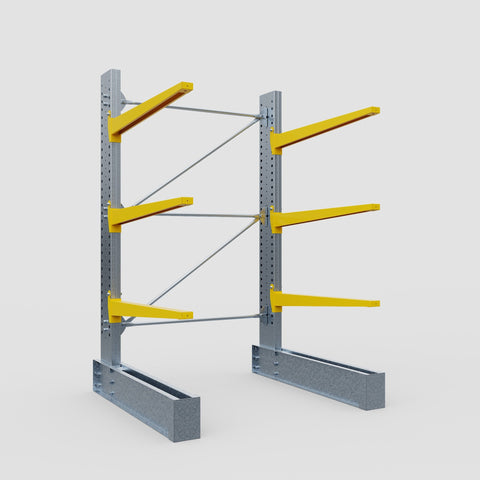 Cantilever Rack - Single Sided - Ultra Heavy Duty - Powder Coated - Full Bay - Height 4267mm