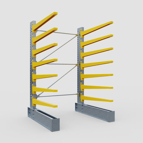 Cantilever Rack - Single Sided - Super Heavy Duty - Powder Coated - Full Bay - Height 4267mm