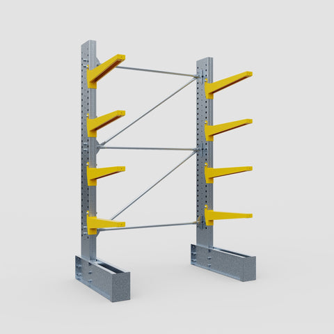 Cantilever Rack - Single Sided - Ultra Heavy Duty - Powder Coated - Full Bay - Height 4267mm