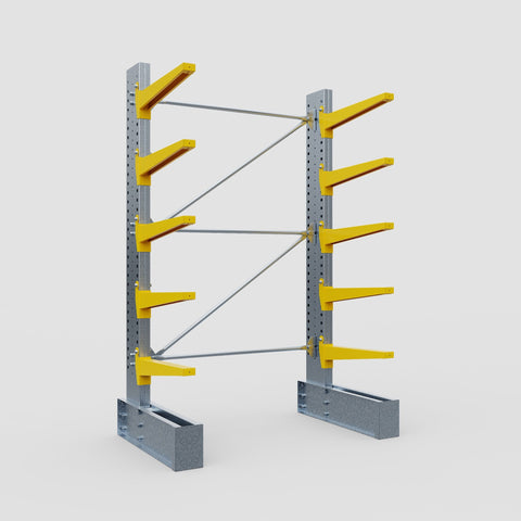Cantilever Rack - Single Sided - Ultra Heavy Duty - Powder Coated - Full Bay - Height 4267mm
