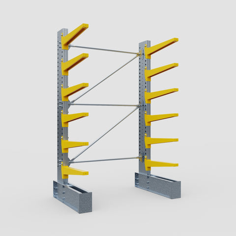 Cantilever Rack - Single Sided - Super Heavy Duty - Powder Coated - Full Bay - Height 4267mm