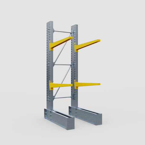 Cantilever Rack - Single Sided - Super Heavy Duty - Powder Coated - Full Bay - Height 4267mm