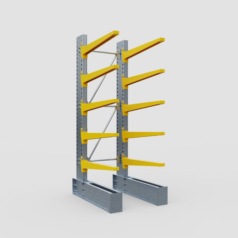 Cantilever Rack - Single Sided - Super Heavy Duty - Powder Coated - Full Bay - Height 4267mm