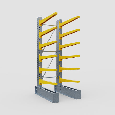 Cantilever Rack - Single Sided - Super Heavy Duty - Powder Coated - Full Bay - Height 4267mm