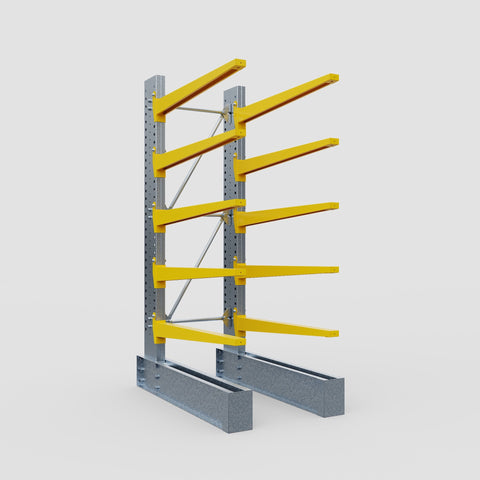 Cantilever Rack - Single Sided - Super Heavy Duty - Powder Coated - Full Bay - Height 4267mm