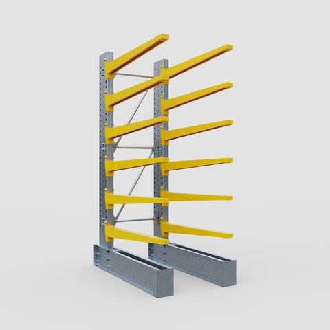 Cantilever Rack - Single Sided - Heavy Duty - Powder Coated - Full Bay - Height 3048mm