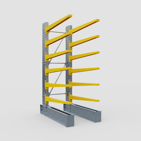 Cantilever Rack - Single Sided - Super Heavy Duty - Powder Coated - Full Bay - Height 4267mm