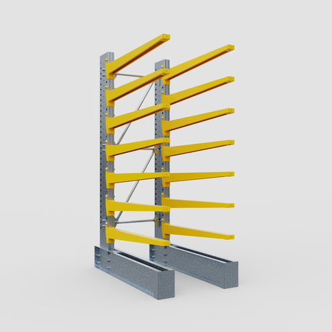 Cantilever Rack - Single Sided - Ultra Heavy Duty - Powder Coated - Full Bay - Height 4267mm