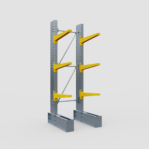 Cantilever Rack - Single Sided - Ultra Heavy Duty - Powder Coated - Full Bay - Height 4267mm