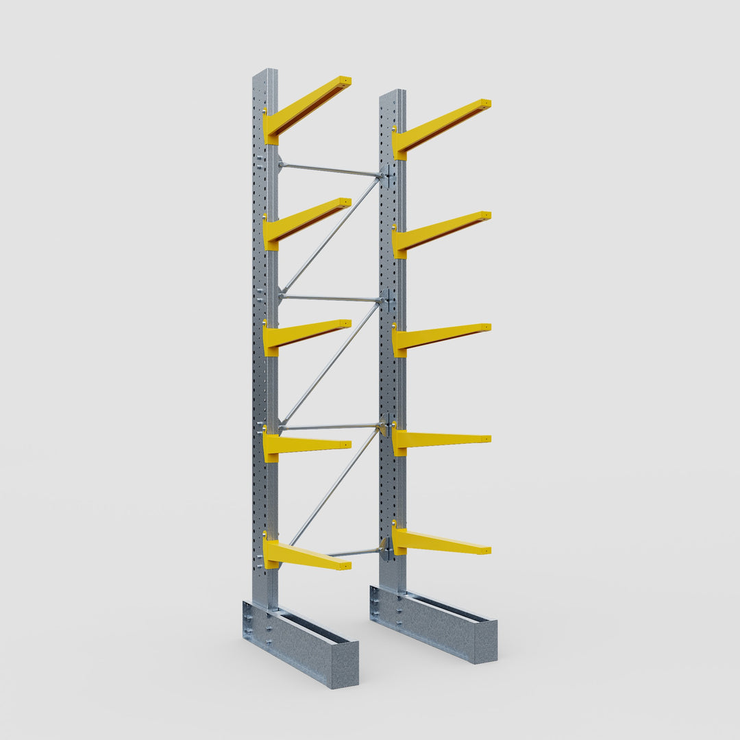 Cantilever Rack - Single Sided - Heavy Duty - Powder Coated - Full Bay ...