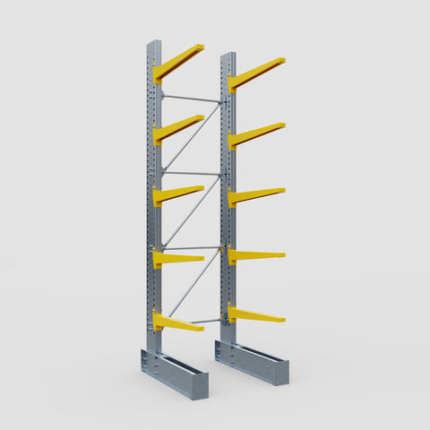 Cantilever Rack - Single Sided - Ultra Heavy Duty - Powder Coated - Full Bay - Height 4877mm