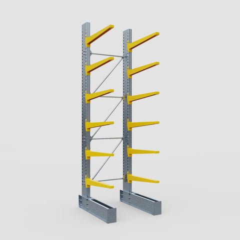 Cantilever Rack - Single Sided - Super Heavy Duty - Powder Coated - Full Bay - Height 4877mm
