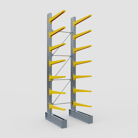 Cantilever Rack - Single Sided - Ultra Heavy Duty - Powder Coated - Full Bay - Height 4877mm