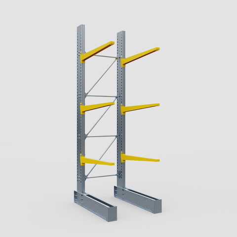 Cantilever Rack - Single Sided - Heavy Duty - Powder Coated - Full Bay - Height 4572mm