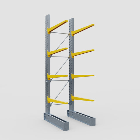 Cantilever Rack - Single Sided - Ultra Heavy Duty - Powder Coated - Full Bay - Height 4877mm