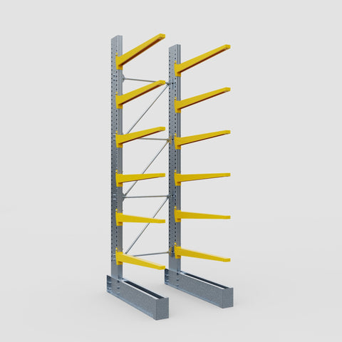 Cantilever Rack - Single Sided - Super Heavy Duty - Powder Coated - Full Bay - Height 4877mm