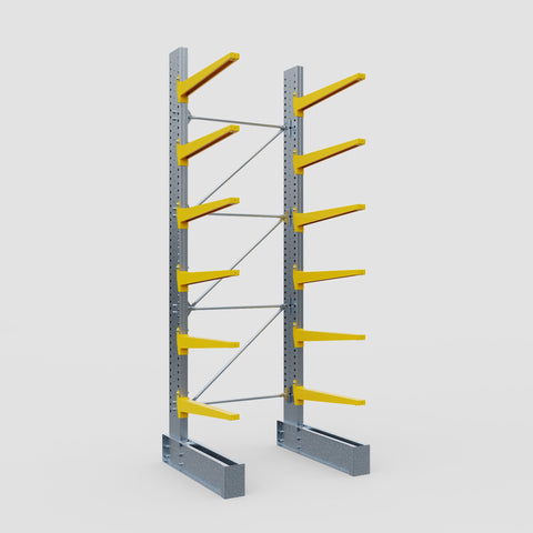 Cantilever Rack - Single Sided - Super Heavy Duty - Powder Coated - Full Bay - Height 4877mm