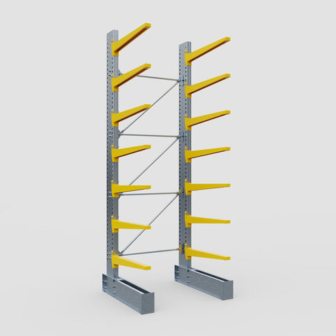 Cantilever Rack - Single Sided - Ultra Heavy Duty - Powder Coated - Full Bay - Height 4877mm