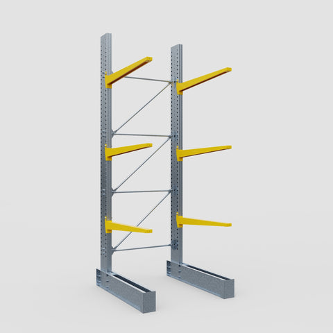Cantilever Rack - Single Sided - Ultra Heavy Duty - Powder Coated - Full Bay - Height 4877mm