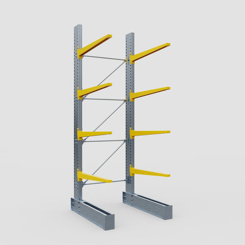 Cantilever Rack - Single Sided - Ultra Heavy Duty - Powder Coated - Full Bay - Height 4877mm