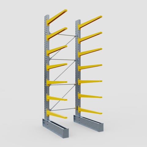 Cantilever Rack - Single Sided - Ultra Heavy Duty - Powder Coated - Full Bay - Height 4877mm