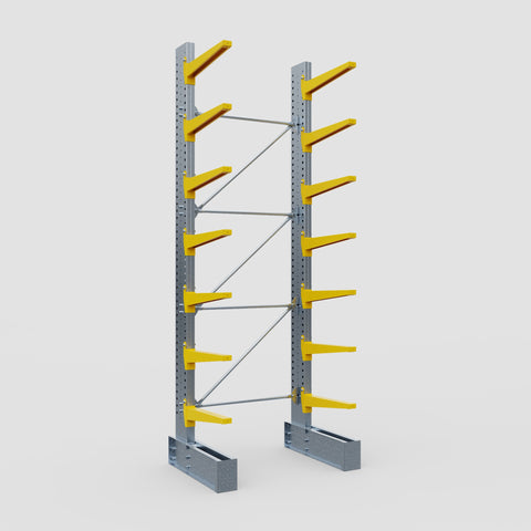 Cantilever Rack - Single Sided - Heavy Duty - Powder Coated - Full Bay - Height 4572mm