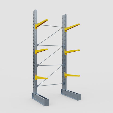 Cantilever Rack - Single Sided - Super Heavy Duty - Powder Coated - Full Bay - Height 4877mm