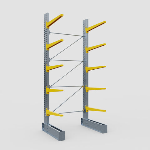 Cantilever Rack - Single Sided - Ultra Heavy Duty - Powder Coated - Full Bay - Height 4877mm