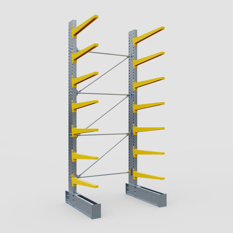 Cantilever Rack - Single Sided - Heavy Duty - Powder Coated - Full Bay - Height 4572mm