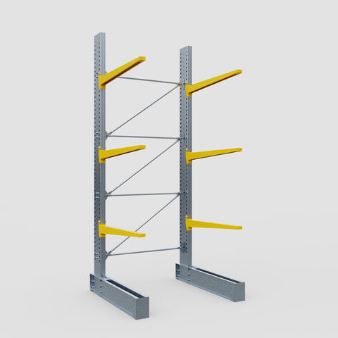Cantilever Rack - Single Sided - Ultra Heavy Duty - Powder Coated - Full Bay - Height 4877mm