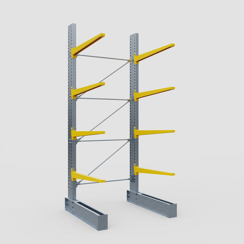 Cantilever Rack - Single Sided - Ultra Heavy Duty - Powder Coated - Full Bay - Height 4877mm