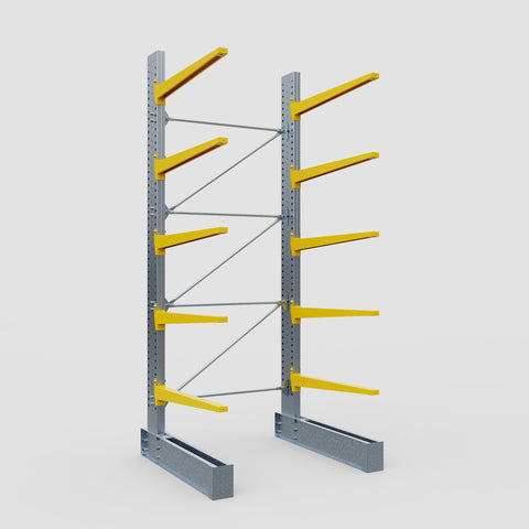 Cantilever Rack - Single Sided - Super Heavy Duty - Powder Coated - Full Bay - Height 4877mm