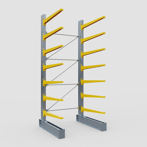 Cantilever Rack - Single Sided - Ultra Heavy Duty - Powder Coated - Full Bay - Height 4877mm