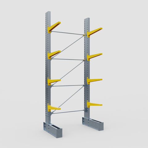 Cantilever Rack - Single Sided - Ultra Heavy Duty - Powder Coated - Full Bay - Height 4877mm