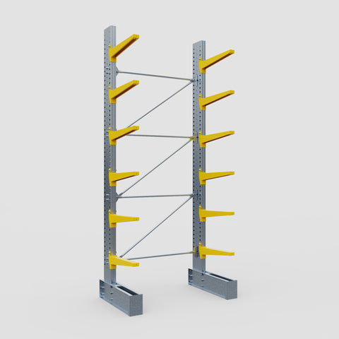 Cantilever Rack - Single Sided - Heavy Duty - Powder Coated - Full Bay - Height 4572mm