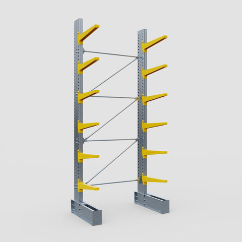 Cantilever Rack - Single Sided - Super Heavy Duty - Powder Coated - Full Bay - Height 4877mm