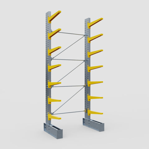 Cantilever Rack - Single Sided - Heavy Duty - Powder Coated - Full Bay - Height 4572mm