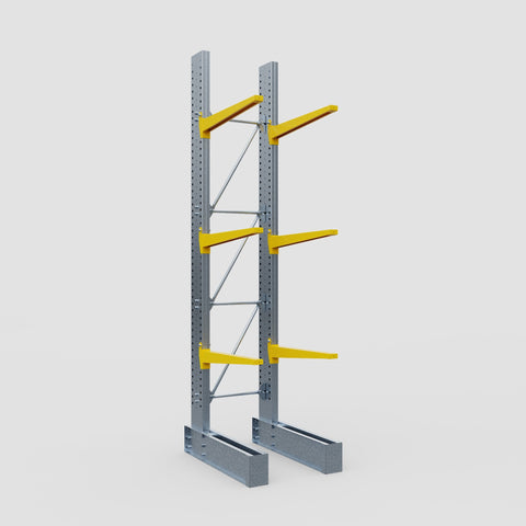 Cantilever Rack - Single Sided - Ultra Heavy Duty - Powder Coated - Full Bay - Height 4877mm