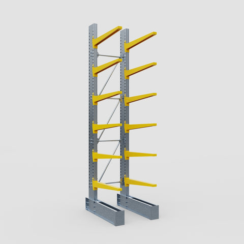 Cantilever Rack - Single Sided - Super Heavy Duty - Powder Coated - Full Bay - Height 4877mm