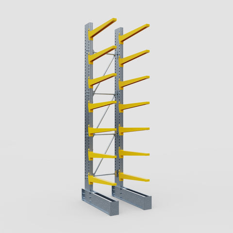 Cantilever Rack - Single Sided - Ultra Heavy Duty - Powder Coated - Full Bay - Height 4877mm