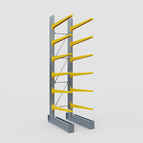 Cantilever Rack - Single Sided - Ultra Heavy Duty - Powder Coated - Full Bay - Height 4877mm