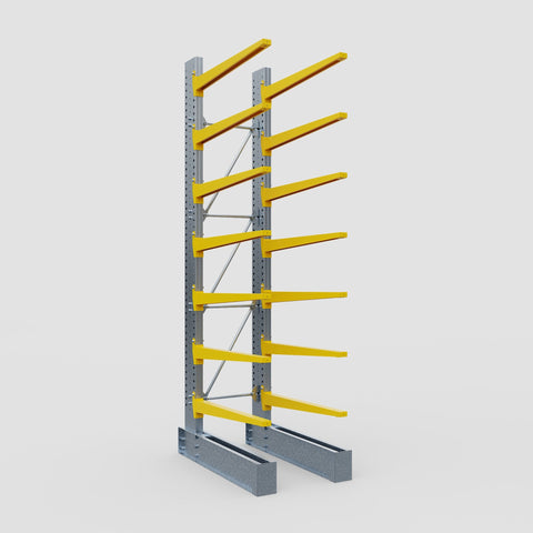 Cantilever Rack - Single Sided - Super Heavy Duty - Powder Coated - Full Bay - Height 4877mm