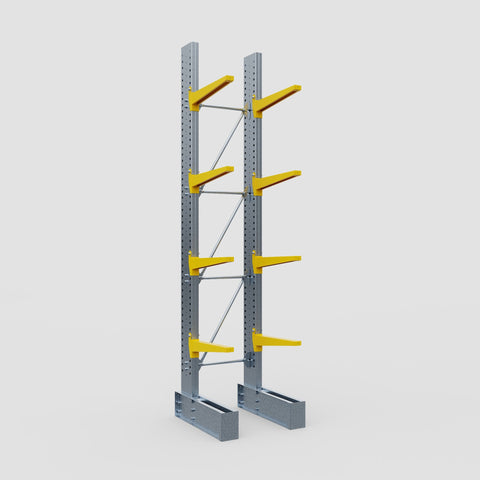 Cantilever Rack - Single Sided - Ultra Heavy Duty - Powder Coated - Full Bay - Height 4877mm