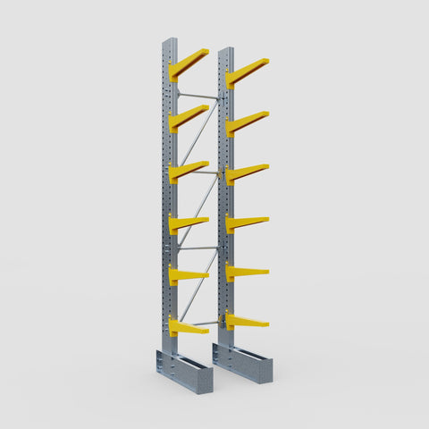 Cantilever Rack - Single Sided - Ultra Heavy Duty - Powder Coated - Full Bay - Height 4877mm
