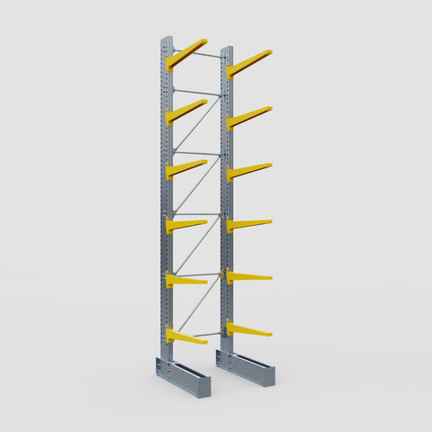 Cantilever Rack - Single Sided - Ultra Heavy Duty - Powder Coated - Full Bay - Height 5791mm