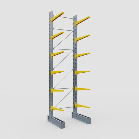 Cantilever Rack - Single Sided - Super Heavy Duty - Powder Coated - Full Bay - Height 5791mm