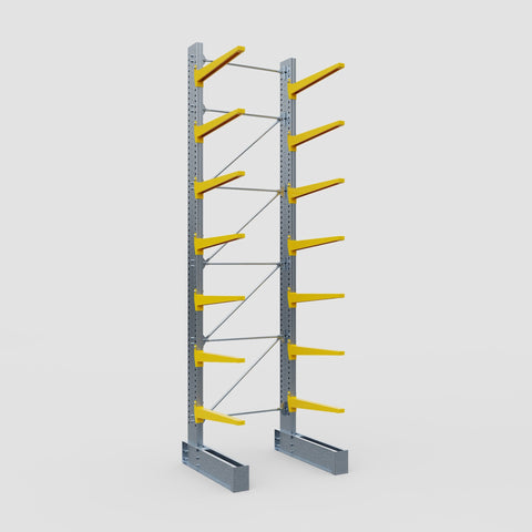 Cantilever Rack - Single Sided - Super Heavy Duty - Powder Coated - Full Bay - Height 5791mm