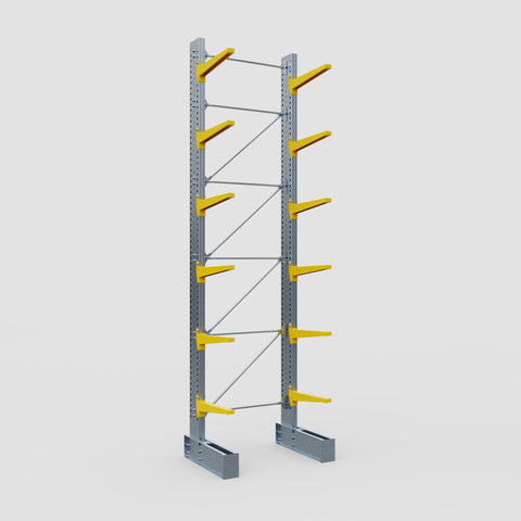 Cantilever Rack - Single Sided - Super Heavy Duty - Powder Coated - Full Bay - Height 5791mm